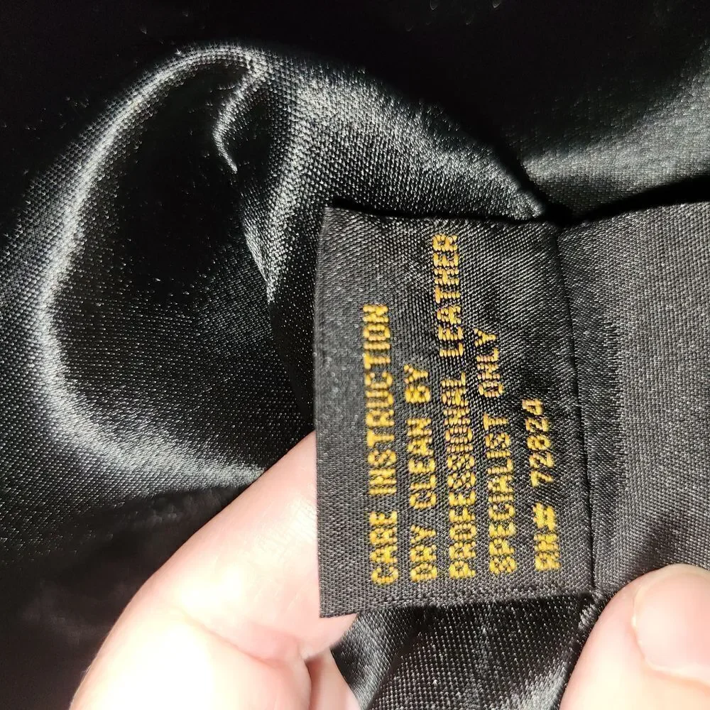 GOLDEN BEAR Elegant Black Leather Jacket SIZE XL